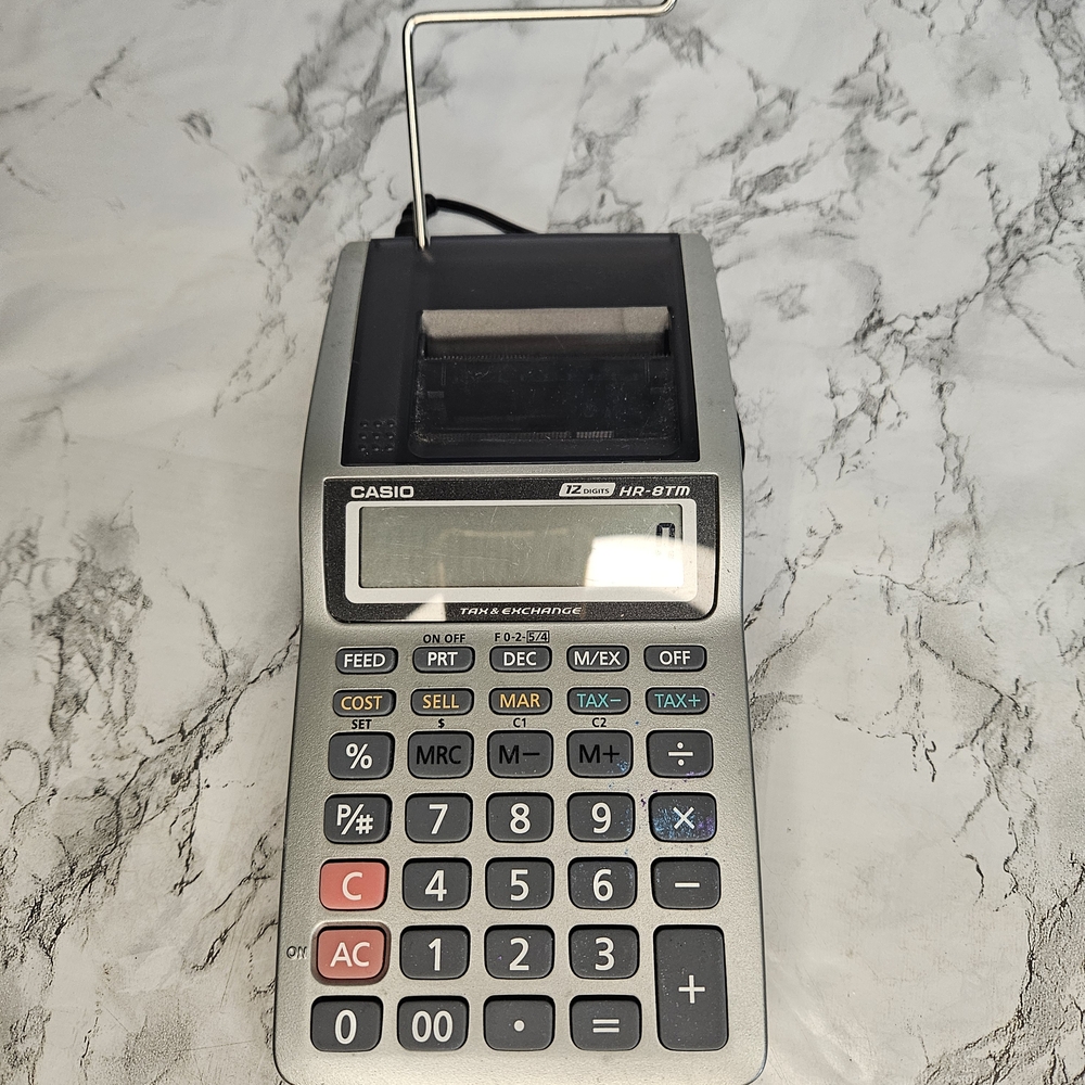 Casio HR-8TM Tax & Exchange Handheld Printing Calculator